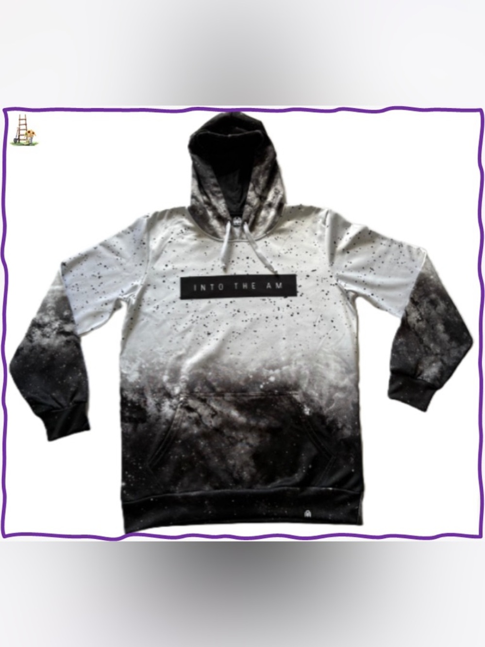 Into The AM Galaxy Fade Hoodie - Black & White